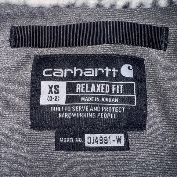 Carhartt WOMEN'S FLEECE SNAP FRONT PULLOVER - RELAXED FIT size XS 0-2 GUC. - Picture 10 of 11